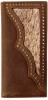 3D Belt Company W953 Apache Wallet with Fancy Corner Overlay Trim with Hair on Calf Inlay